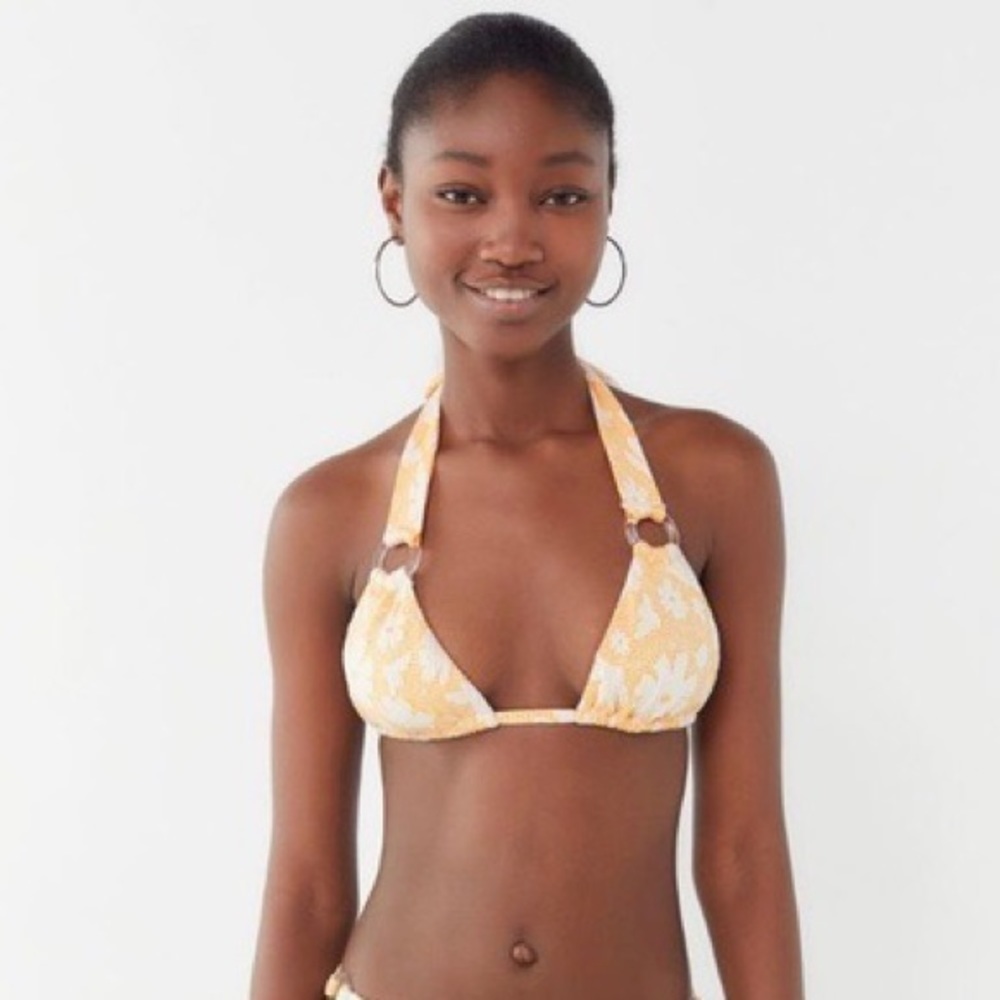 NEW Urban Outfitters Orange Floral Halter Bikini